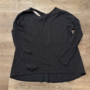 Lululemon Back Into It Long Sleeve Heathered Sterling